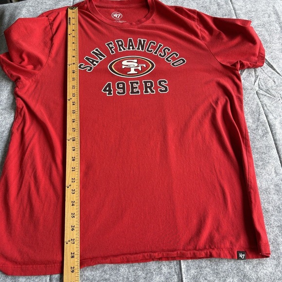 47 San Francisco 49ers Shirt Adult Extra Large XL Red NFL Football Short Sleeve - Picture 8 of 9